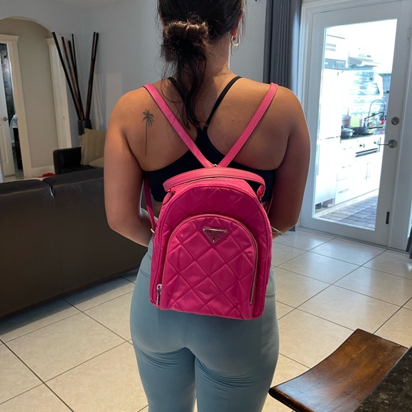 Mini Prada Backpack (Quilted Tessuto Mini Backpack) - Picture 4 of 4